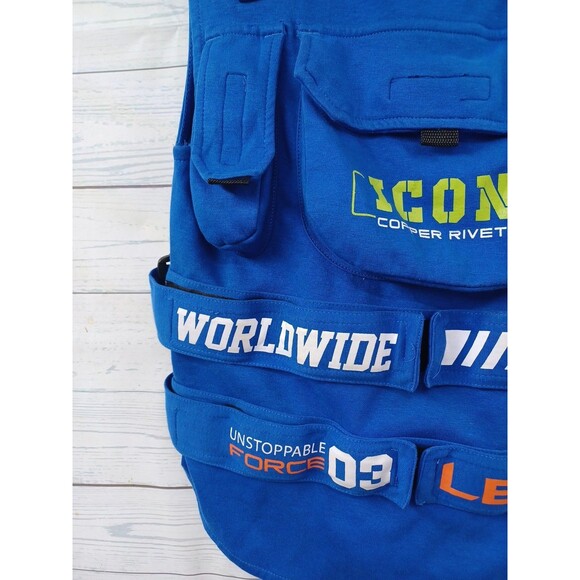 COPPER RIVET Blue Hype Utility Vest Sz S Wordwide Champ Legacy Unstoppable - Picture 4 of 10